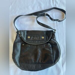 Marc By Marc Jacobs Preppy Natasha Large Black Leather Crossbody Bag